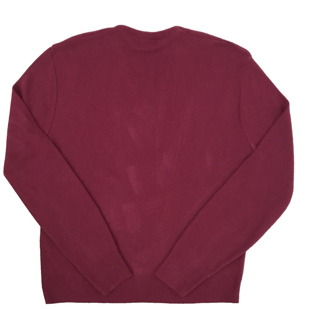 Vintage Scottish Isle Sweater XL Burgundy 100% Virgin Acrylic Union Made USA - Picture 2 of 11